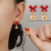 1 Pair Christmas Earrings for Women Bow Earrings Holiday Jewelry Gifts Christmas Outfits for Women Stocking Stuffers Gifts for Friends