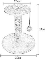 Cat Scratch Column Climbing Frame Tower and Tree Round and Square Structure Jump Platform, 2 Sizes, 4 Colors (Color : Brown, Size : 30x30x33cm)