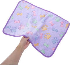 Kisangel 3pcs Washable PET Blanket Set Soft Fleece Dog and Cat Blanket for Small Pets Cute Pattern Dog Bed Cover Cozy and Warm for Puppies and Kittens