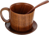 Wooden Coffee Cup Set Tea Milk Water Mug Construction Suitable for Occasions