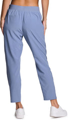 RBX Women's Ankle Pant, Quick Drying Lightweight Stretch Woven Flat-Front Straight Leg Pants