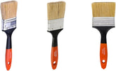 Professional 3-Piece Paint Brush Set – 1", 2" & 3" Boiled Bristle Brushes with Durable Plastic Handles – Ideal for Walls, Trim, Furniture, and Others.