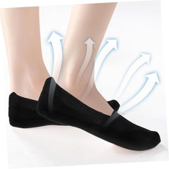 6 Pairs Men's Ice Silk Low Cut Socks Breathable Invisible Socks for Summer Non-Slip Moisture-Wicking Liner for Flats