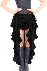 ThePirateDressing Steampunk Victorian Cosplay Costume Womens High-Low Show Girl Skirt