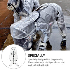 balacoo 1pc Outdoor Dog Raincoat Transparent Reflective Pet Rainwear Four-Legged Back Suggested Weight