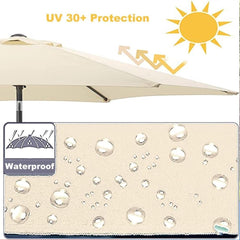 Patio Umbrella Replacement Canopy 6 Ribs 8 Ribs Replacement Parasol Cover Outdoor Table Market Umbrella Top Replacement For Yard Garden Beach Pool Deck (canopy Only)