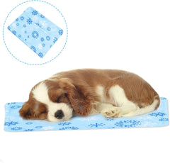 Gel Ice Pad Dog Cooling Pad Snowflake Pattern Mat for Dogs Cats Pet Cooling Mat Bed