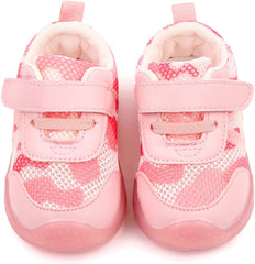 Infant Boys Girls Running Shoes Sneakers Sport Shoes Mesh Breathable Hook Loop Non Slip Soft Sole Shoes