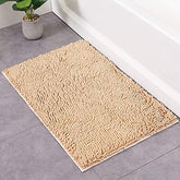 Soft Bathroom Rugs Chenille Bath Mat, Non-Slip Plush Shaggy Bathroom Mat Washable Bathroom Rug, Dry Quckily Bath Rugs Solid Color Bath Mats (15.8x23.6,Purple)