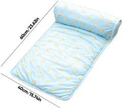 Colorful Cat Cooling Mat | Cute Dog Cooling Bed with Pillow | Great for Outdoor, Camping, Home Use in Summer
