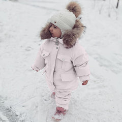 AnFeng Girls' Outerwear Jackets & Coats Baby Kids Girls Boys Winter Thick Warm Hooded Down Coat Down Paraks Pants