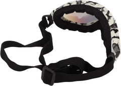 Dog Sunglasses, Dog Eye Wear Glasses Winproof for Dogs Eyes Red Lens (Zebra Frame)