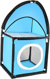 Cat Tree with Tunnel Design Cat Scratcher and Bed Indoor Activity Furniture Kitten Playhouse