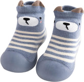 Toddler Slipper Size 10 Kids Toddler Baby Boys Girls Solid Warm Knit Soft Sole Rubber Sandals for Boys Youth