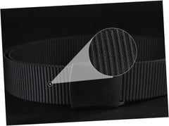 FRCOLOR Men's Canvas Belt Allergy-Free Outdoor Casual Belt Plastic Buckle Comfortable 130cm Woven Web Design for Everyday Wear