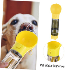 Portable Pet Water Dispenser Food Container and Waste Bags Travel Feeder for Cats and Dogs Lightweight and Compact Design and Travel