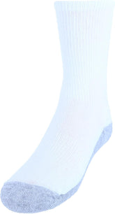 Hanes Boy's Cool Comfort Double Tough Crew Socks (10 Pair), Small, White