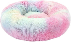 1pc Round Plush Cushion for Cats and Cozy Autumn Sleeping Mat Round Dog Bed Colors