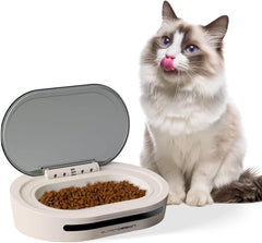 Automatic Cat Feeder, Dustproof Cat Food Bowl with Infrared Sensor Cover, Dual Power Supply Auto Pet Feeder for Indoor & Camping, Automatic Pet Feeder Easy to Use