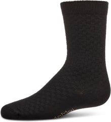 MeMoi Boys Basket Weave Patterned Combed Cotton Crew Socks