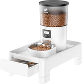 Raised Pet Feeder Stand, Adjustable Height with Drawer to Storage Pet Food, Non-Slip, Suitable for Cat and Puppy Feeders as Well as Water Fountains