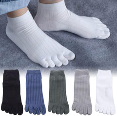 Leadigol Split Toe Socks Breathable Soft Sport Hosiery Striped Women Sweat Absorbing Short Tube Socks Men Socks