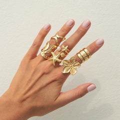 Chunky Gold for Women Statement Rings Chunky Stylish Gold Chunky Rings Bold Jewelry