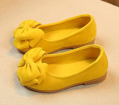 Faux Suede Bow Round Toe Ballet Flats Slip On Shoes (Little Kid/Big Kid)