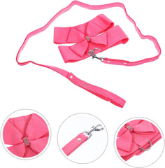 BESPORTBLE Pet Harness Leash Dog Chest Belt Traction Rope Bowknot Collar Comfortable Harness Easy to Use XL