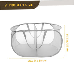 Collapsible Laundry Hamper with Handles Capacity Mesh Basket for Clothes Sundries Portable and Versatile Storage for Home Outdoor Use