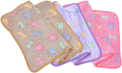 Kisangel 3pcs Washable Pet Blankets Soft Fleece Dog Bed Cover for Indoor Cats and Puppies Non-Slip Animal Blanket Warm Cozy Feel