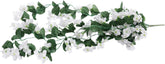 VICASKY Petals Faux Violet Hanging Flowers Artificial Vine for Wedding Home Decor White Green Simulation Plants for Table Settings and Craft Projects