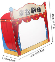 Boy Girl Shadow Puppets Theater Stage Multifunctional Storytelling Props for Family Puppet Shows Educational Play and Cultural Exploration