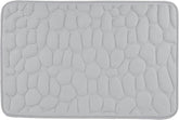 Generic Memory Foam Bath Mat Massage Stone Embossed Bathroom Rugs Super Water Absorbent Machine Washable Bath Rugs Non-Slip Bath Mat Entrance Bedroom Floor Carpet Doormats Living Room, 60* 90cm, Grey