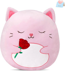 Athoinsu Cat Plush Pillow Soft Squishy Kitty Stuffed Animal Kawaii Toy Gifts for Kids Girls & Boys 12 Inch