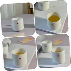 Unomor Heart Ceramic Coffee Cup Heat Resistant Porcelain Beverage Mug Lightweight Cute Couple Cup for Home Office Tea and Latte Use