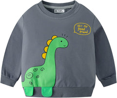 Kids Toddler Baby Boys Dinosaur T Shirt Long Sleeve Crewneck Pullover Tee Tops Autumn Clothes Basketball Top