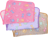 balacoo 3pcs Lightweight Washable Fleece Dog Blanket for Small Dogs and Cats Stylish Pet Bed Puppy and Kitten