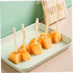 160Pcs Appetizer Forks, 3.5 Inch Small Bamboo Fruit Picks, Eco-Friendly & Disposable Forks for Desserts, Sandwiches, Burgers, Salads, Buffets, Vegetables Fruit Picks