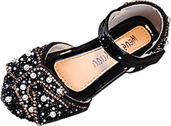 Spring and Summer Girls Dance Shoes Princess Dress Performance Shoes Flat Bottom Light Pearl Girls Booties Size