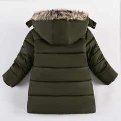 Children Toddler Kids Boys Down Jacket Removable Hooded Coat Warm Thicken Windproof Outerwear for 4~7T