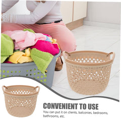 1pc Large Portable Laundry Basket Hollow Design for Excellent Airflow for Home Dorm Bedroom and Bathroom Storage Lightweight and Reusable Light Large
