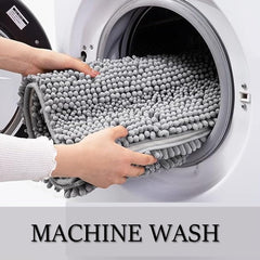 Soft Bathroom Rugs Chenille Bath Mat, Non-Slip Plush Shaggy Bathroom Mat Washable Bathroom Rug, Dry Quckily Bath Rugs Solid Color Bath Mats (15.8x23.6,Purple)