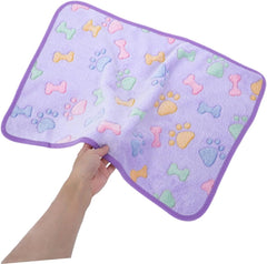 Kisangel 3pcs Washable Pet Blankets Soft Fleece Dog Bed Cover for Indoor Cats and Puppies Non-Slip Animal Blanket Warm Cozy Feel