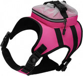 Dog Harness Backpack Vest Adjustable Training Vest Pet Strong Training Walking Swimming Hiking Backpack