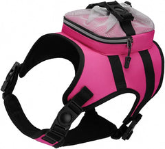 Dog Harness Backpack Vest Adjustable Training Vest Pet Strong Training Walking Swimming Hiking Backpack