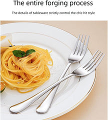12 Piece Dinner Forks Set, Stainless Steel Forks for Home, Kitchen or Restaurant, Classic Elegant Design, Dishwasher Safe