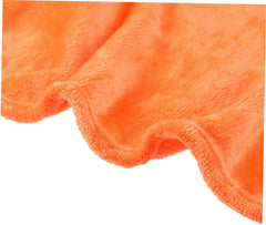 2pcs Gorgeous Orange Flannel Fleece Pet Blanket Cozy Solid Color Bedding for Dogs Cats Lightweight Absorbent for Couch Car Bed
