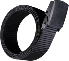FRCOLOR Canvas Web Belt for Men Airport Friendly Nylon Belt with Automatic Buckle Durable Lightweight Design for Casual Pants Black