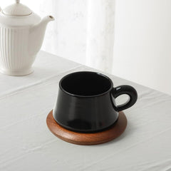 Ceramic Coffee Mug with Saucer Cappuccino Cup Fits Dishwasher and Microwave Coffeeware Coffee Cup for Party Home